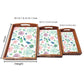 Wooden Kitchen Trays with Handles Set of 3 for Tea Coffee Serving