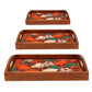 Designer Wooden Food Serving Tray with Handle