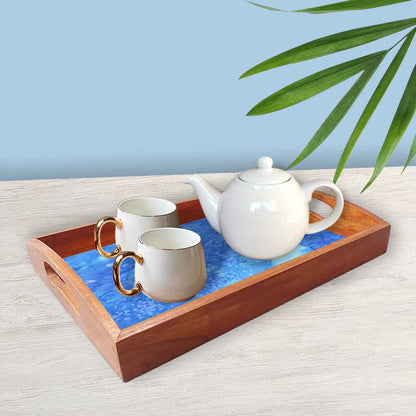 Wooden Serving Tray Set of 3 Designer Trays Serving Set
