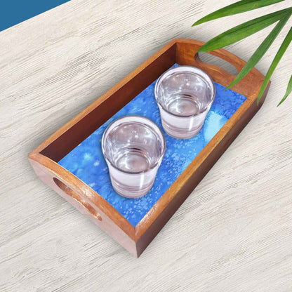 Wooden Serving Tray Set of 3 Designer Trays Serving Set