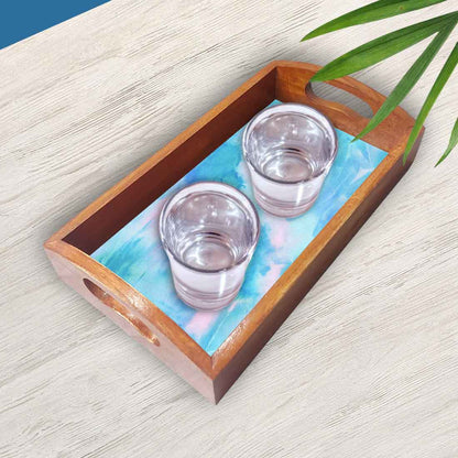 Wooden Tray Set of 3 for Serving Designer Trays