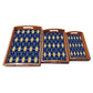 Decorative Rectangular Tea Serving Tray Set of 3 for Kitchen Use