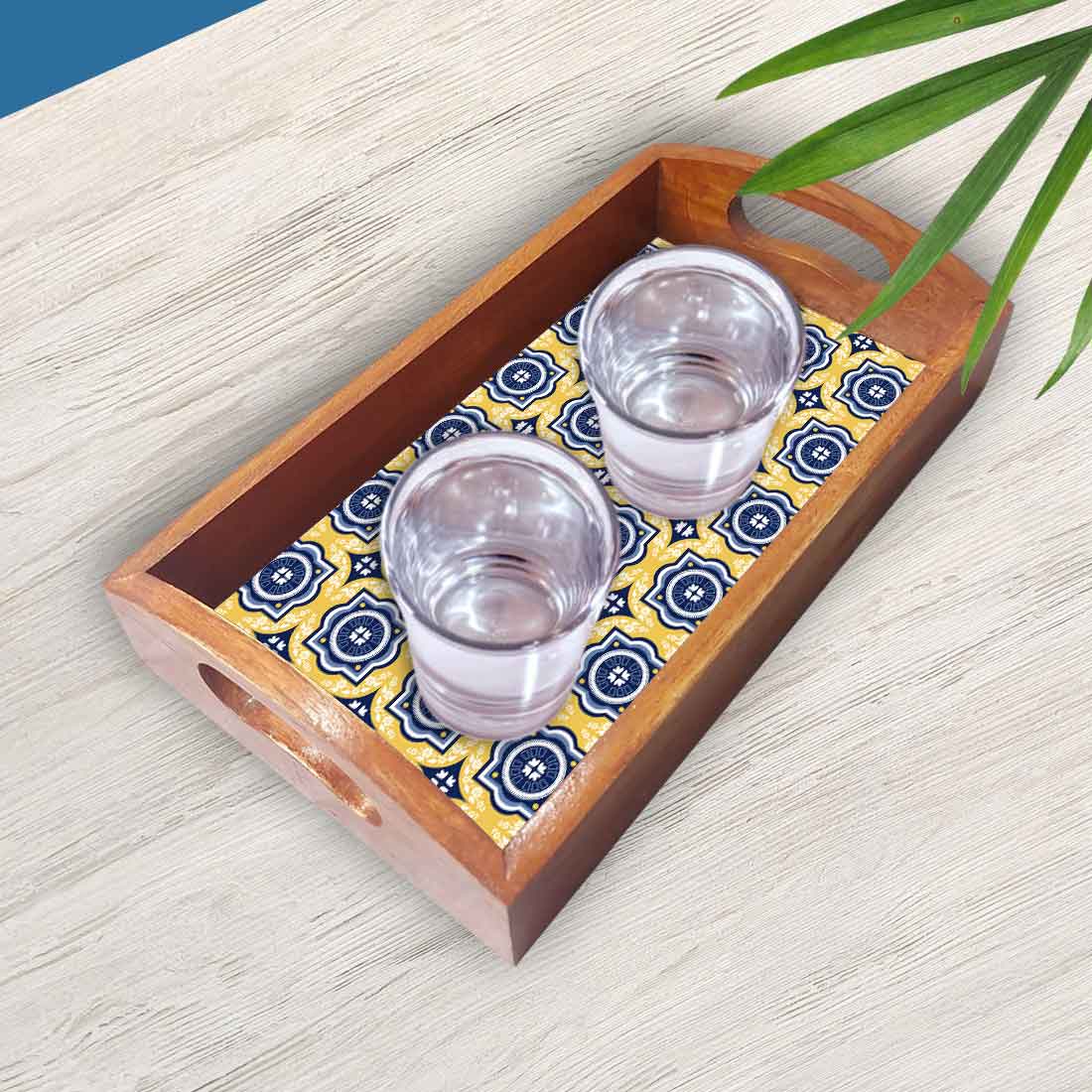 Wooden Tray Set Of 3 for Dining and Kitchen Use Designer Trays