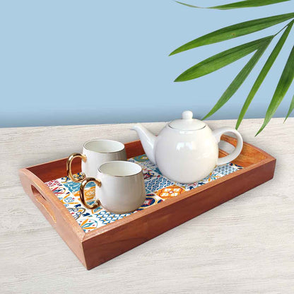 Serving Tray for Kitchen Set Of 3 With Handle Designer Trays