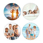 Photo Collage Wall Art Decor Round Acrylic Photo Frame Set of 4 with Text-This is us