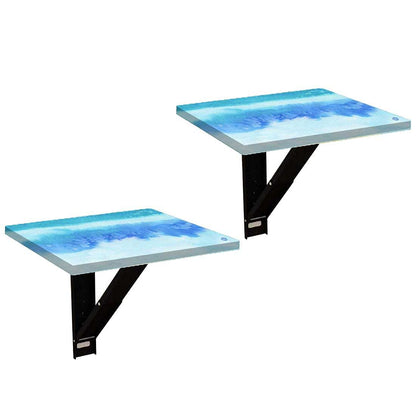 Bedside Table Foldable - Arctic Space Sky Blue Watercolor Nutcase