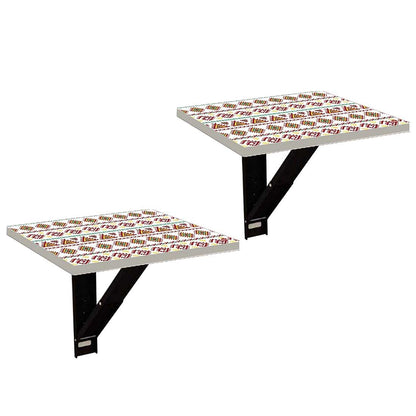 Mounted Bedside Table For Bedroom - Aztec White Green Pattern Nutcase