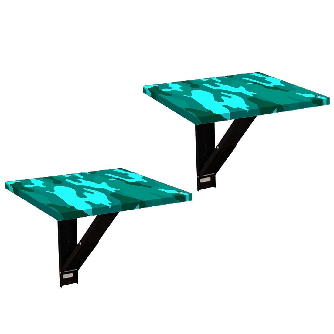 Folding Wall Hanging Bedside Table - Army Camouflage Green Nutcase