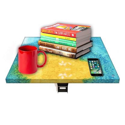 Bedside Table for Bedroom - Arctic Space Yellow Green Watercolor Nutcase