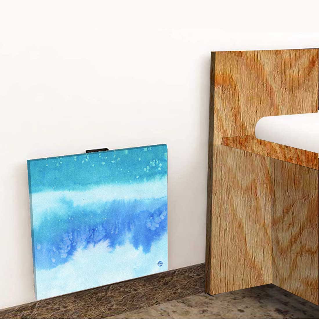Bedside Table Foldable - Arctic Space Sky Blue Watercolor Nutcase