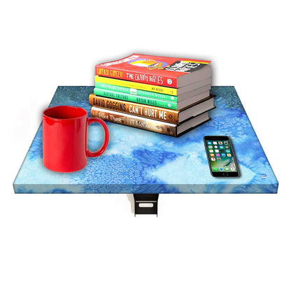 Wall Mount Night Table  - Arctic Space Blue Shades Watercolor Nutcase