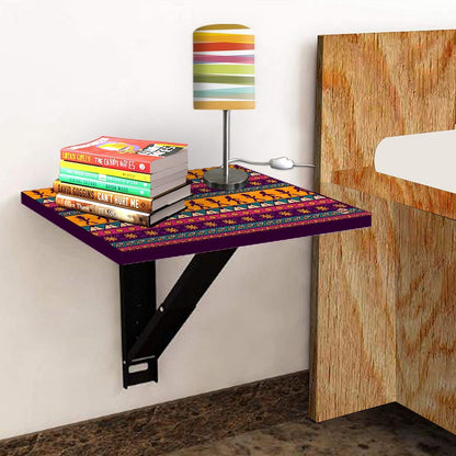 Bedside Table for Bedroom Small - Aztec Orange Brown Pattern Nutcase