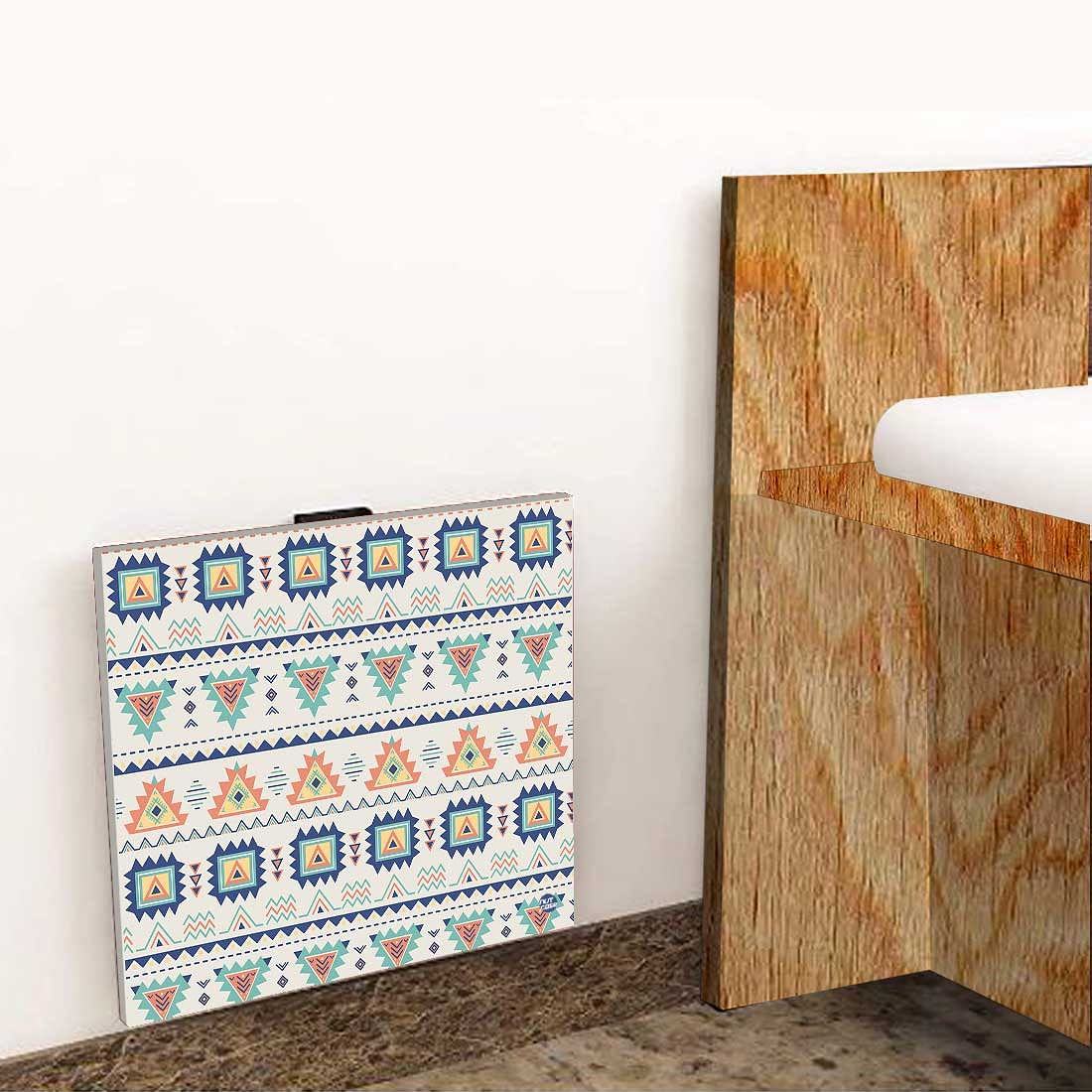 Simple Wall Mounted side Table - Aztec Grey Pattern Nutcase
