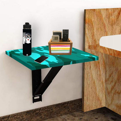 Folding Wall Hanging Bedside Table - Army Camouflage Green Nutcase