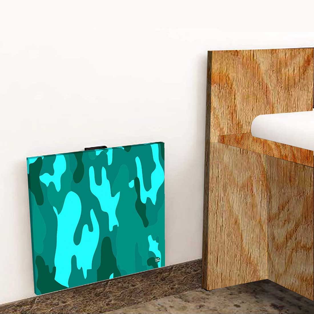 Folding Wall Hanging Bedside Table - Army Camouflage Green Nutcase