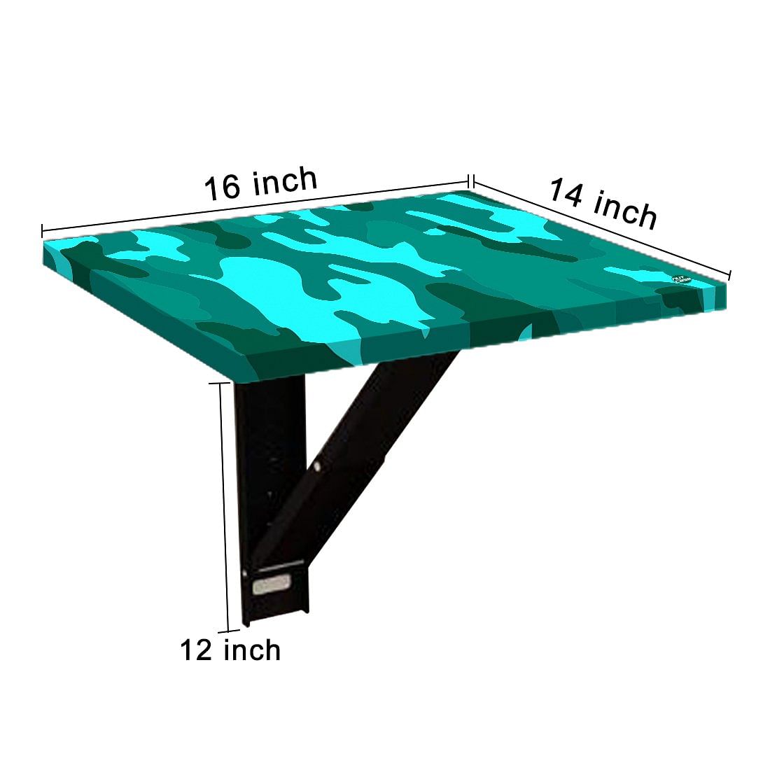 Folding Wall Hanging Bedside Table - Army Camouflage Green Nutcase