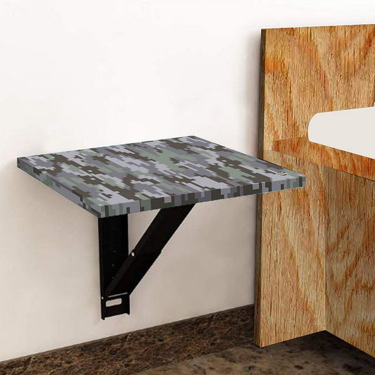 Luxury Bedside Table Wall Mount Stylish - Gray Camouflage Nutcase