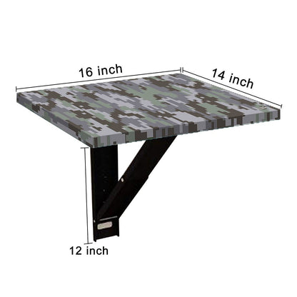 Luxury Bedside Table Wall Mount Stylish - Gray Camouflage Nutcase