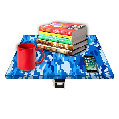 Tv Setup Box Stand Wall Mount - 8 Bit Camouflage Blue Navy Nutcase