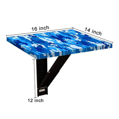 Tv Setup Box Stand Wall Mount - 8 Bit Camouflage Blue Navy Nutcase