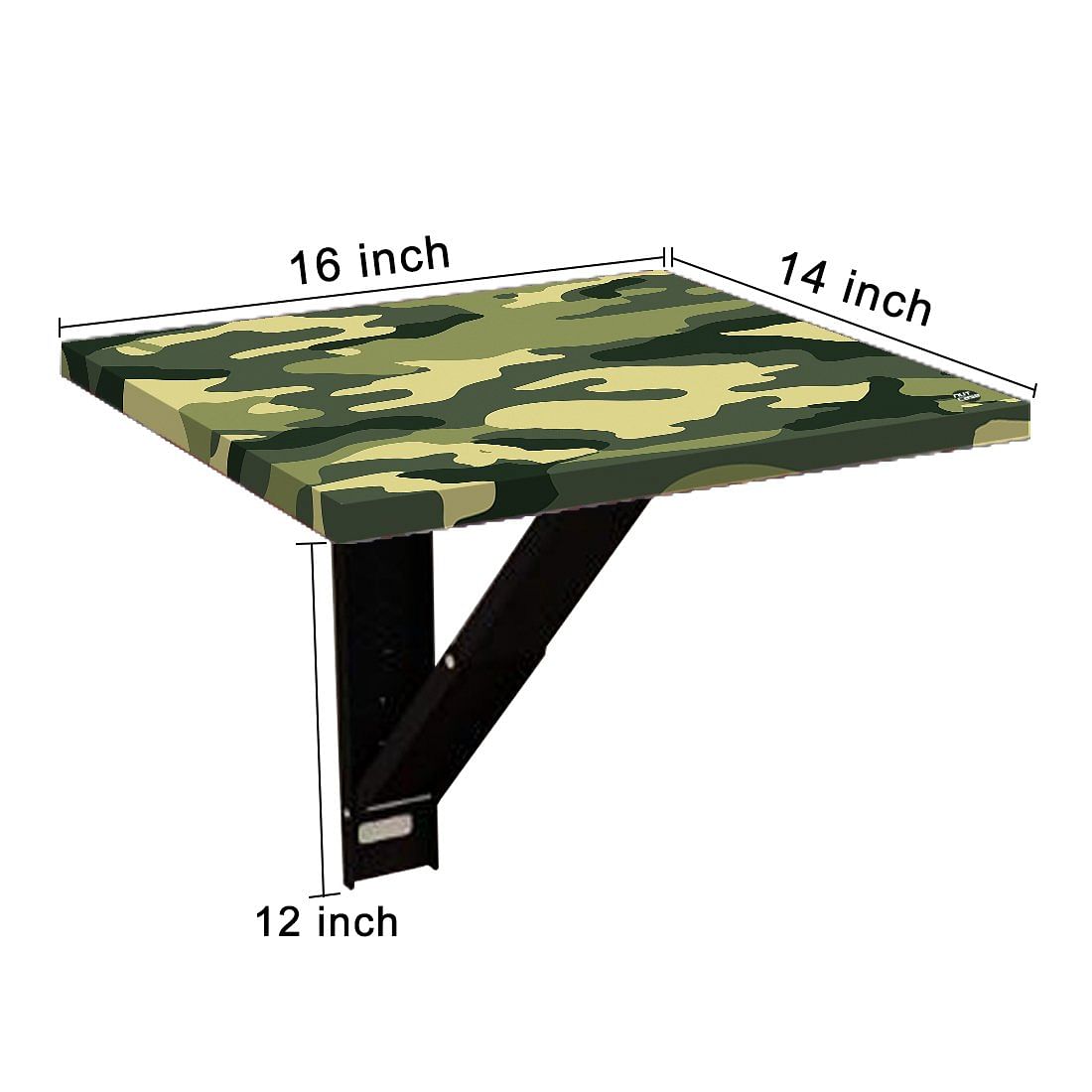 Folding Wall Mounted End Table For Bedroom    - Army Camouflage Nutcase