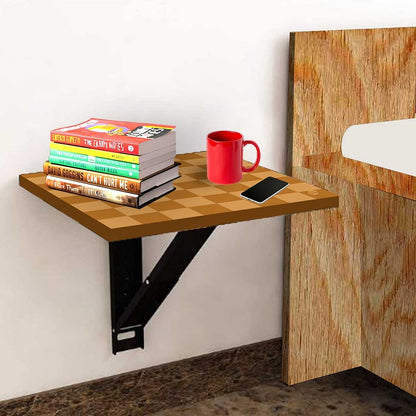 Modern Bedside Table for Bedroom   - Orange Check Pattern Nutcase