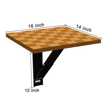 Modern Bedside Table for Bedroom   - Orange Check Pattern Nutcase