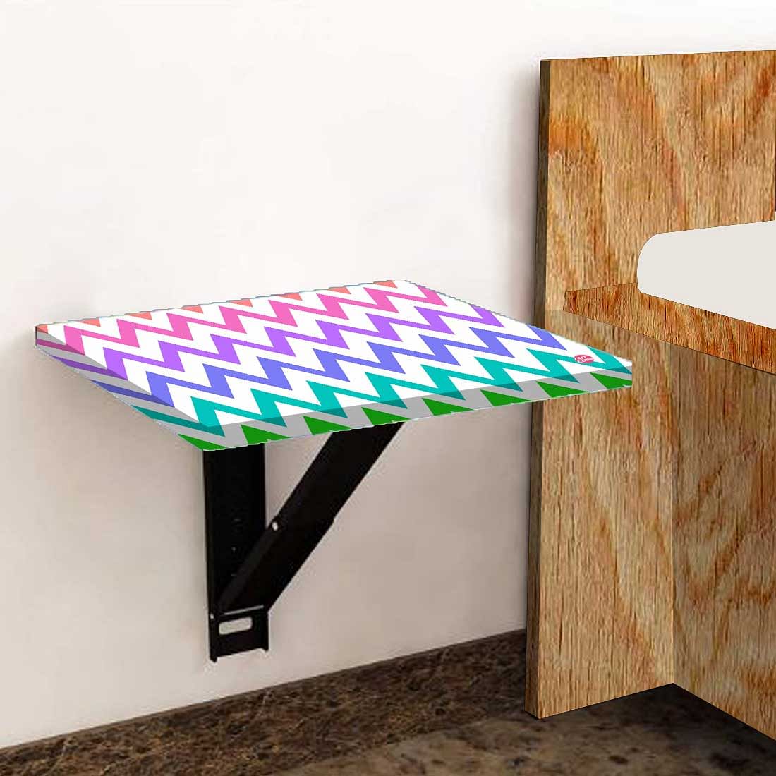 Bedside Table Floating - Rainbow Chevron Nutcase