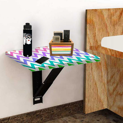 Bedside Table Floating - Rainbow Chevron Nutcase