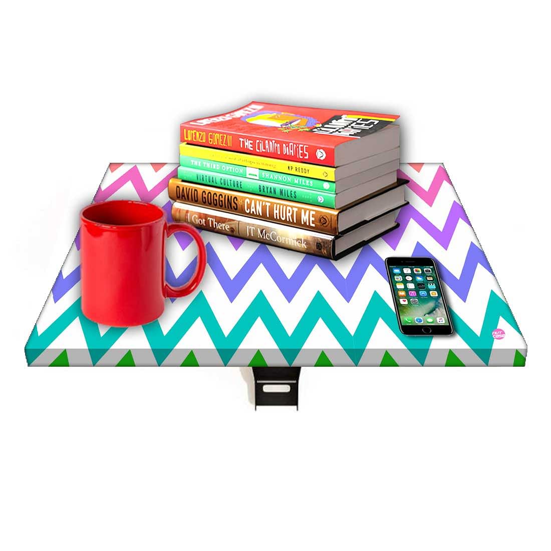 Bedside Table Floating - Rainbow Chevron Nutcase