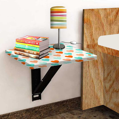 Floating Side Table for Bedroom - Colorful Heart Nutcase