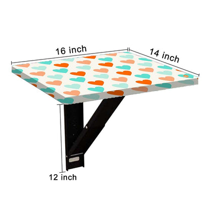 Floating Side Table for Bedroom - Colorful Heart Nutcase