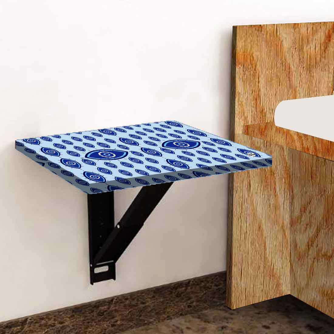 Fold Down Wall Hung Bedside Table with Desk for Laptop - Evil Eye Protector Nutcase