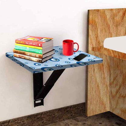 Fold Down Wall Hung Bedside Table with Desk for Laptop - Evil Eye Protector Nutcase