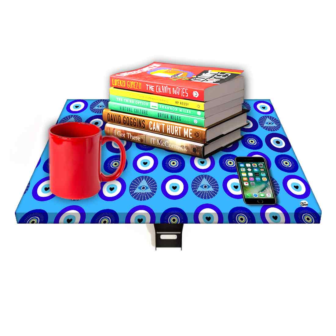 Fold Down Wall Fixed Bedside Table With Desk - Evil Eye Protector Nutcase