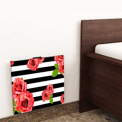 Fold Down Wall Hung Side Table - Red Flower Nutcase