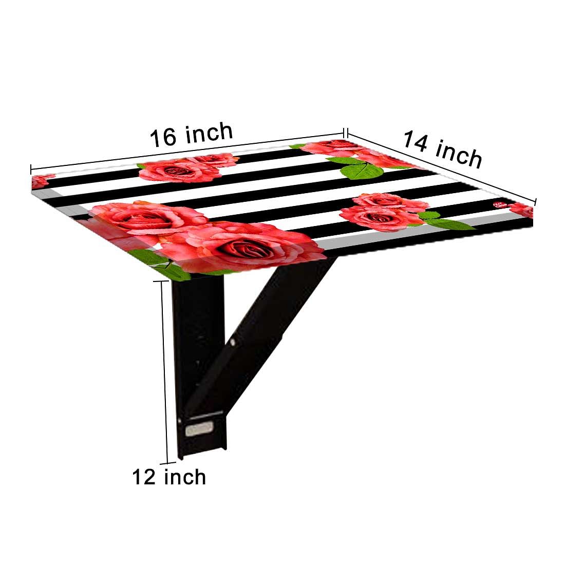 Fold Down Wall Hung Side Table - Red Flower Nutcase