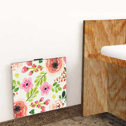 Tv Setup Box Stand Wall Mount - Watercolor Flower Nutcase