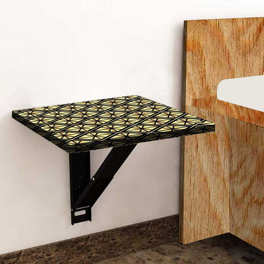 Folding Side Table for Bedroom - Geometric Diamond Nutcase
