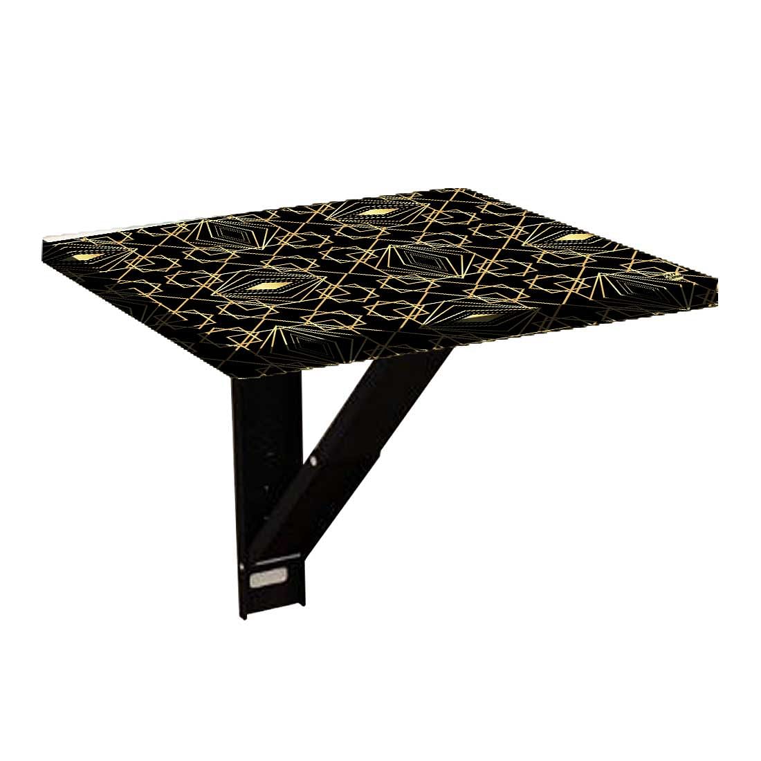 Wall Attached Bedside Table - Geometric Pattern Nutcase