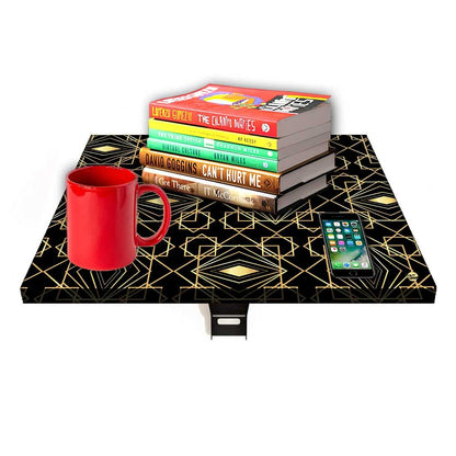 Wall Attached Bedside Table - Geometric Pattern Nutcase