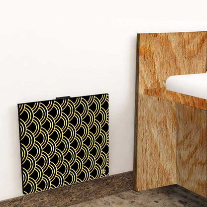 Folding Wall Mounted Bedside Table - Golden Design Pattern Nutcase