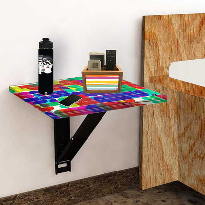 Folding Wall Mount Bedside Table - Beautiful Pattern Nutcase