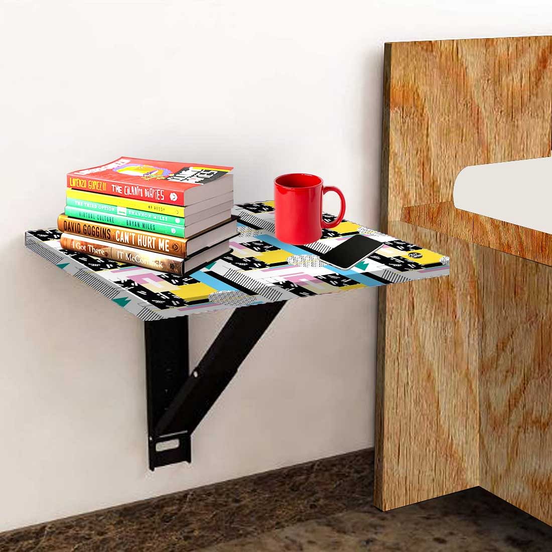 Floating Table for Wall  - Mix Box Pattern Nutcase