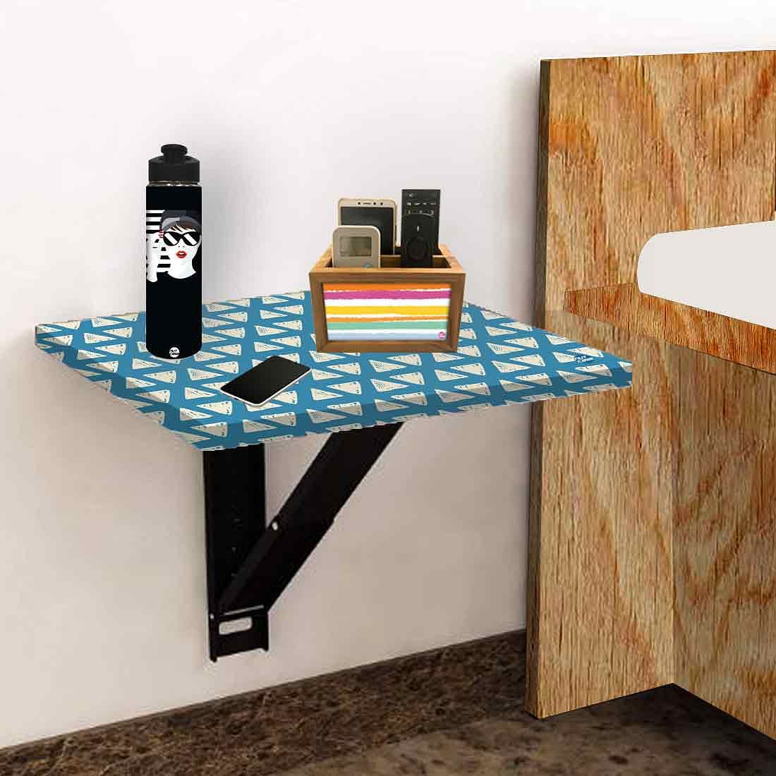 Wall Mounted Bedside Table - White Triangle Nutcase