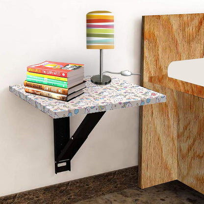 Folding Wall Mount Bedside Table - Unicorn Nutcase