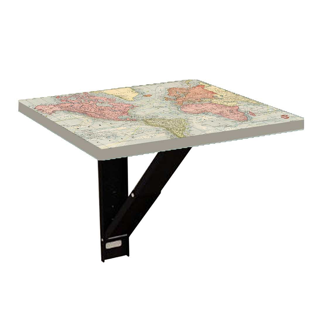Wall Mounted Table for Bedroom - Vintage Map Nutcase