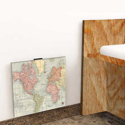 Wall Mounted Table for Bedroom - Vintage Map Nutcase