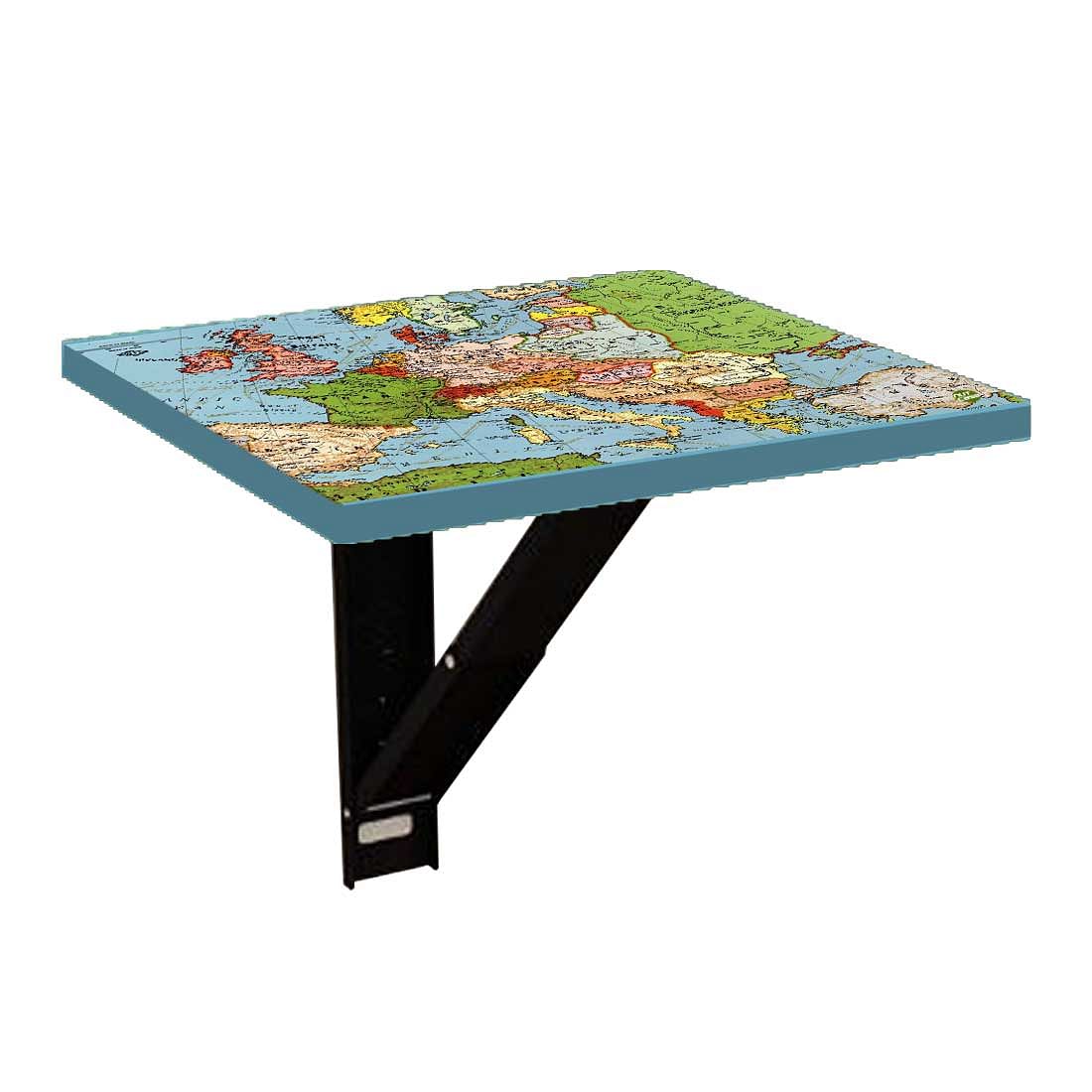 Fold Down Table Wall Mounted with Desk - World Map Nutcase