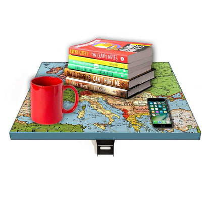 Fold Down Table Wall Mounted with Desk - World Map Nutcase